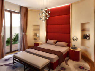 Rendering 3D: residenze in Africa, NLDigital NLDigital Modern style bedroom