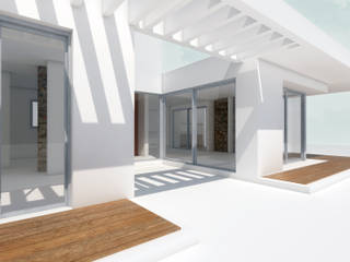 Patio interno / galerias 1.61arquitectos Casas unifamiliares