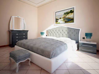 RENDERING 3D - DISPOSIZIONE ARREDO IN AMBIENTI ESISTENTI, 2P COSTRUZIONI srl 2P COSTRUZIONI srl Classic style bedroom