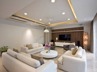 Private Residence, Koregaon Park, Pune Chaney Architects Modern living room