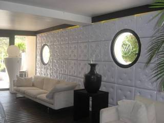 Mur capitonné, DONNA DESIGN DONNA DESIGN Modern walls & floors