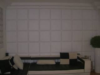 Mur capitonné, DONNA DESIGN DONNA DESIGN Modern living room