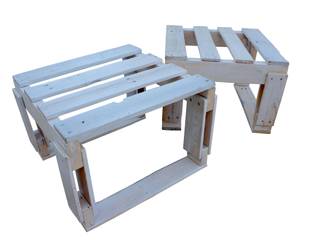 2 PALLET SET + CHAISE-LET, studiomuda studiomuda Jardines de estilo minimalista