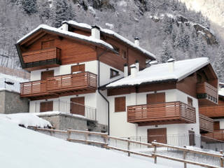 Residenze turistiche in legno - Carona (BG), Marlegno Marlegno Espacios comerciales Madera Acabado en madera