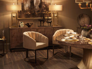 Metropolitan Luxe, LuxDeco LuxDeco Modern dining room Amber/Gold