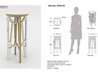 Colección de Mobiliario TRUSS, DESIGNIO | Fab Studio DESIGNIO | Fab Studio Industrial style living room Plywood