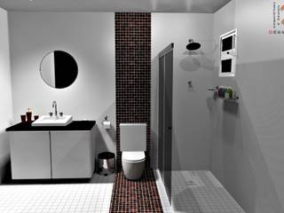 Moveis Planejados e Interiores | Banheiro, Gessyca Costa | Arquitetura,Urbanismo e Design de interiores Gessyca Costa | Arquitetura,Urbanismo e Design de interiores Eclectic style bathroom