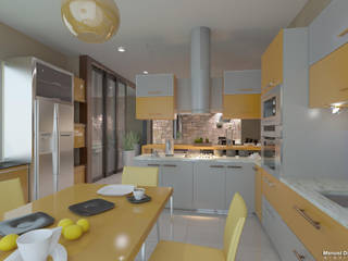 Renders Cocina Arquitecto Manuel Daniel Vilte Muebles de cocinas Compuestos de madera y plástico