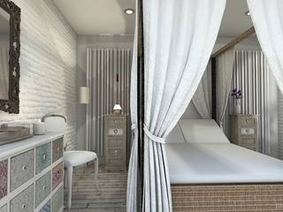 Apartament Ladrillos blancos, MGC Diseño de Interiores MGC Diseño de Interiores モダンスタイルの寝室 白色