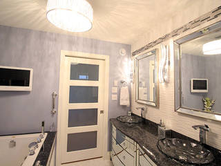 Award Winning Bathroom in Ontario, Canada, ShellShock Designs ShellShock Designs モダンスタイルの お風呂 タイル 多色