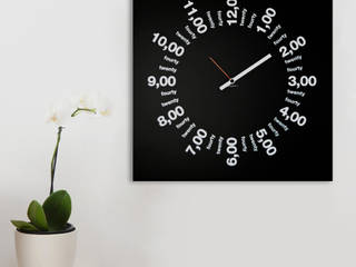 ONLY HOURS CLOCK, dESIGNoBJECT.it dESIGNoBJECT.it 미니멀리스트 주택 금속