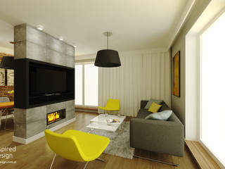 MIESZKANIE NA RAKIETOWEJ WROCŁAW , Inspired Design Inspired Design Living room