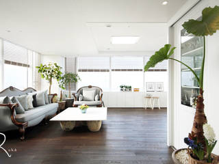 수납, 확장감, 전망에 중점을 둔 55평 아파트 인테리어, 로하디자인 로하디자인 Modern Living Room