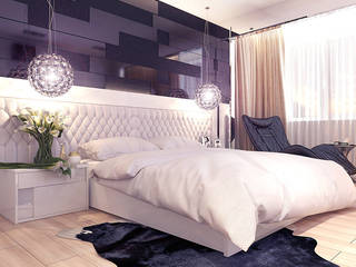 Спальня в квартире панельного дома, Your royal design Your royal design ミニマルスタイルの 寝室
