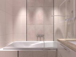 Дизайн ванной в панельном доме, Your royal design Your royal design ミニマルスタイルの お風呂・バスルーム
