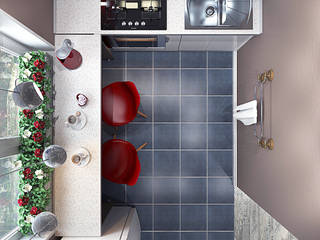 Однокомнатная квартира. Кухня и прихожая, Your royal design Your royal design Industrial style kitchen