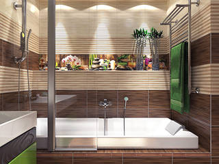 Бамбуковая ванная комната, Your royal design Your royal design トロピカルスタイルの お風呂・バスルーム