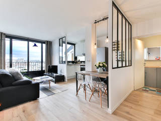 Little Loft Boulogne 43m², La Decorruptible La Decorruptible Industrial style living room