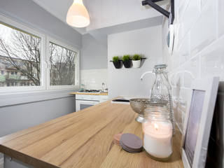 kawalerka 30 m2, Pasja Do Wnętrz Pasja Do Wnętrz Scandinavian style kitchen
