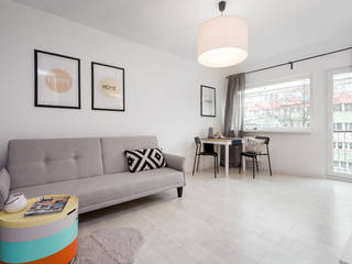 kawalerka 30 m2, Pasja Do Wnętrz Pasja Do Wnętrz Scandinavian style living room