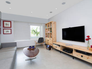 Residential - Lower Parel, Nitido Interior design Nitido Interior design Living roomTV stands & cabinets Tiles Grey