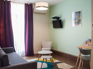 Home Staging - Cannes, B.Inside B.Inside Living room Turquoise