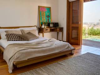 Casa Taipa, interior de São Paulo, Flavio Vila Nova Arquitetura Flavio Vila Nova Arquitetura Country style bedroom