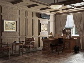 homify Classic style study/office Wood Wood effect