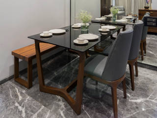 Residential - Marine Drive, Nitido Interior design Nitido Interior design Dining roomChairs & benches Leather Grey