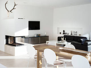 Haus S | Rösrath-Hoffnungsthal, Skandella Architektur Innenarchitektur Skandella Architektur Innenarchitektur Minimalistische Wohnzimmer