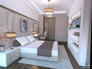 Bedroom Renovation in Singapore, Inspiria Interiors Inspiria Interiors Phòng ngủ phong cách hiện đại