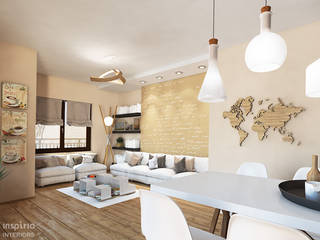 Contemporary Interior for an apartment, Sofia, Inspiria Interiors Inspiria Interiors Salones escandinavos