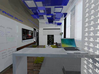 Sala de Juntas Sony, ARCO Arquitectura Contemporánea ARCO Arquitectura Contemporánea Modern Study Room and Home Office