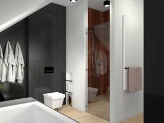 KNURÓW - BATHROOM, Renia Bartoszek Projektant Wnętrz Renia Bartoszek Projektant Wnętrz 現代浴室設計點子、靈感&圖片