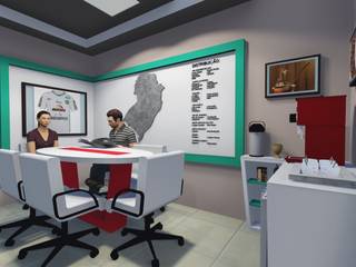 Projeto de Interiores - Comercial, ELO - Arquitetura Integrada ELO - Arquitetura Integrada Oficinas de estilo moderno