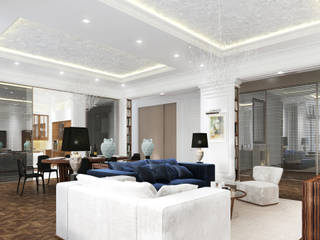 Apartment in Moscow, Artem Glazov Artem Glazov Modern living room