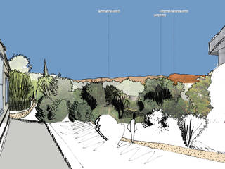 Ré-inventer la colline : un projet de jardin en Provence, Atelier Pierre David Paysagiste Atelier Pierre David Paysagiste Jardines mediterráneos