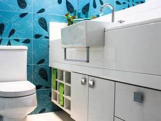 Lavabo Turquesa, Sophie Design de Interiores Sophie Design de Interiores Modern bathroom Quartz