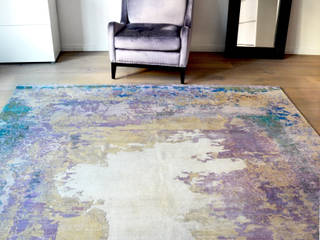 TEPPICH_Floral Lilac , Unico Rugs Unico Rugs Salas de estar clássicas Seda Amarelo