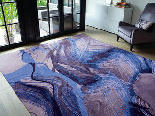 Rug Lines Blue, Unico Rugs Unico Rugs Nowoczesny salon