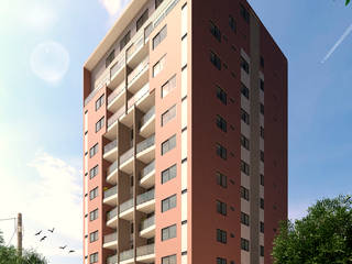 Evora85, Area5 arquitectura SAS Area5 arquitectura SAS Дома в стиле модерн Керамика Красный