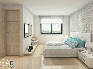 Evora85, Raul Caballeria Arquitectos S.A.S Raul Caballeria Arquitectos S.A.S Modern style bedroom Beige