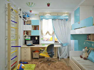 Многофункциональная детская комната , Студия дизайна ROMANIUK DESIGN Студия дизайна ROMANIUK DESIGN ห้องนอนเด็ก
