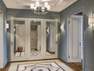 Квартира на Фрунзенской набережной, MARION STUDIO MARION STUDIO Couloir, entrée, escaliers originaux Granite