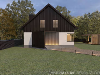 Дачный комплекс в коттеджном поселке Становлянка, Dmitriy Khanin Dmitriy Khanin Casas de estilo minimalista Madera Marrón