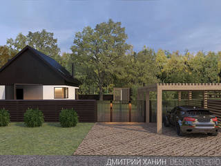 Дачный комплекс в коттеджном поселке Становлянка, Dmitriy Khanin Dmitriy Khanin Casas de estilo minimalista Madera Marrón