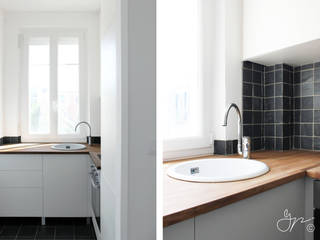 Les pièces d'eau de B., Gwladys PARRA Gwladys PARRA Modern kitchen