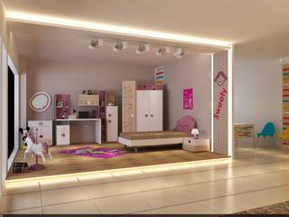 KONSEPT GENÇ ODASI MOBİLYA SHOWROOM TASARIMI, RicH İçmimarlık RicH İçmimarlık Commercial spaces OSB