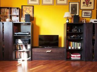 Soggiorno ''Naturale'', Ebanisteria Cinque Lune Ebanisteria Cinque Lune Living room Solid Wood Multicolored