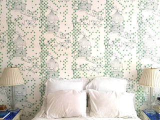 Dotty Bird Wallpaper, Laura Felicity Design Laura Felicity Design Paredes y suelos de estilo moderno